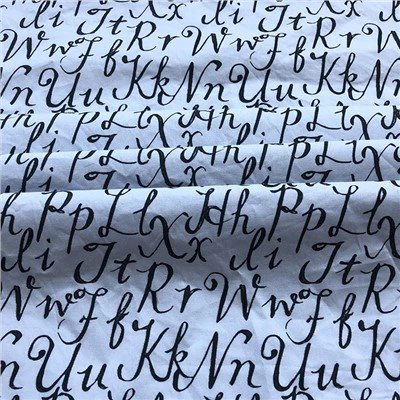 Abeceda pamuk-poplin tkanina