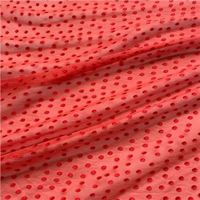Jacinth Stereoscopic Polka Dots Raw Silk